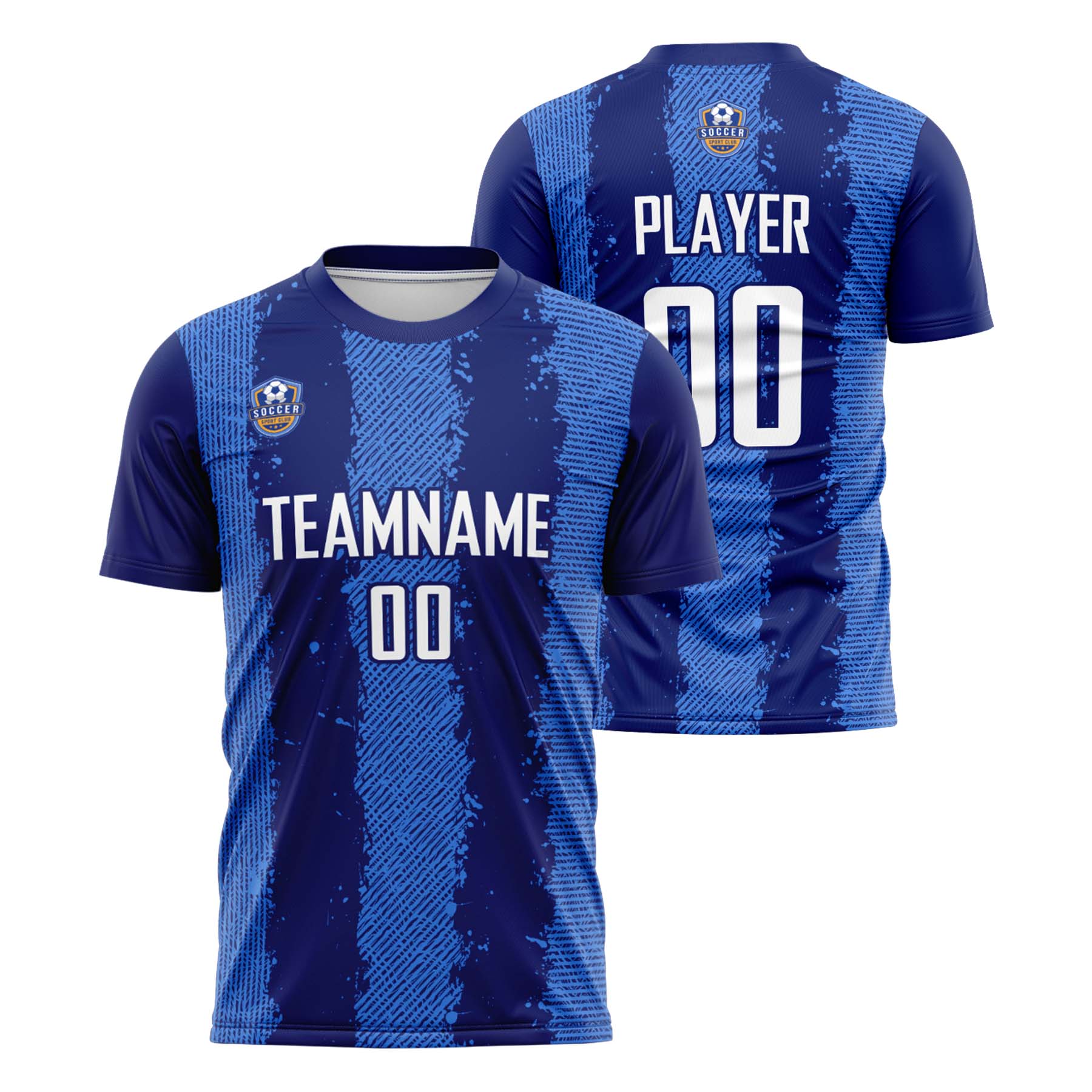 Custom Navy Blue Classic Soccer Training Sets Jersey For Adults/Kids