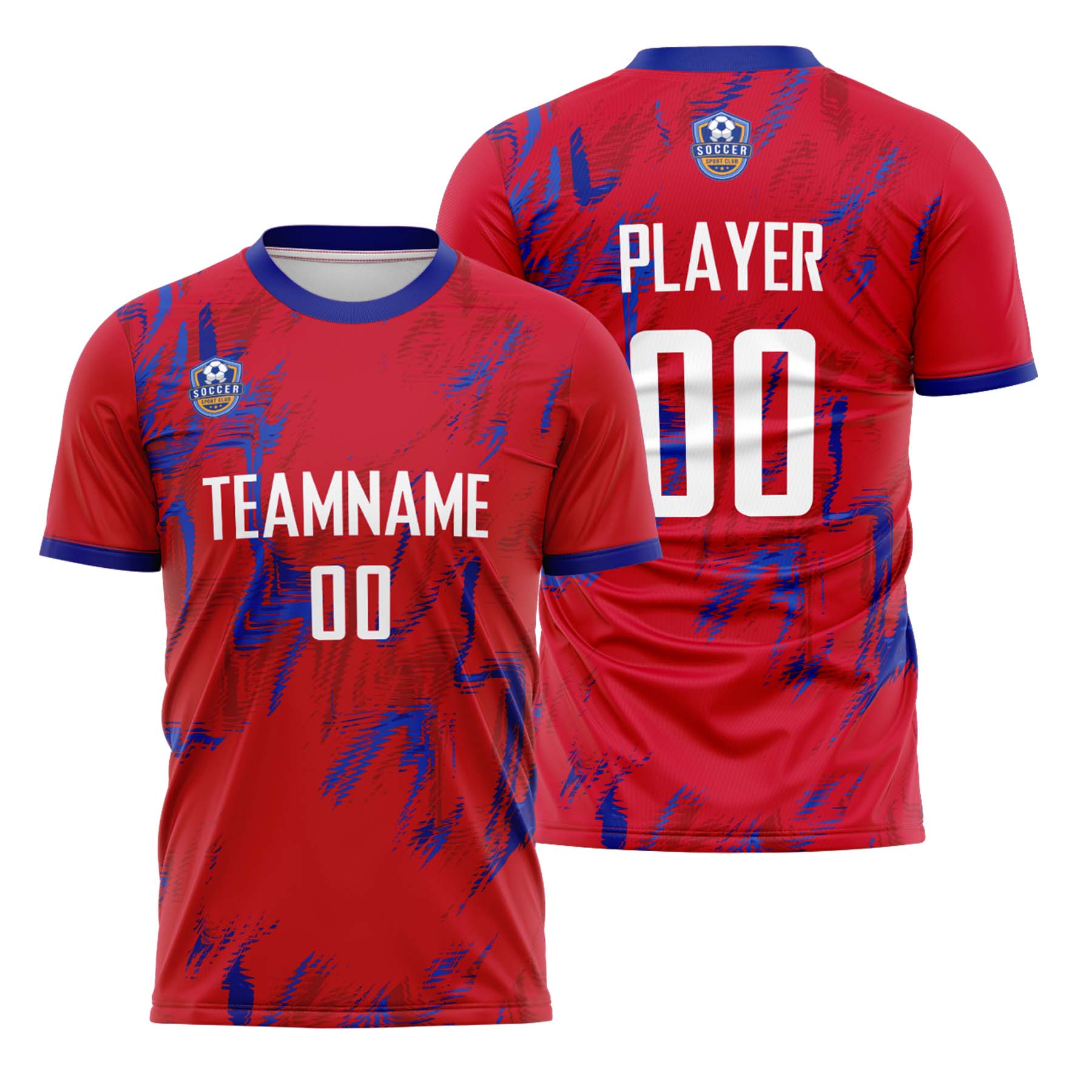 Custom Red Blue Classic Soccer Training Sets Jersey For Adults/Kids