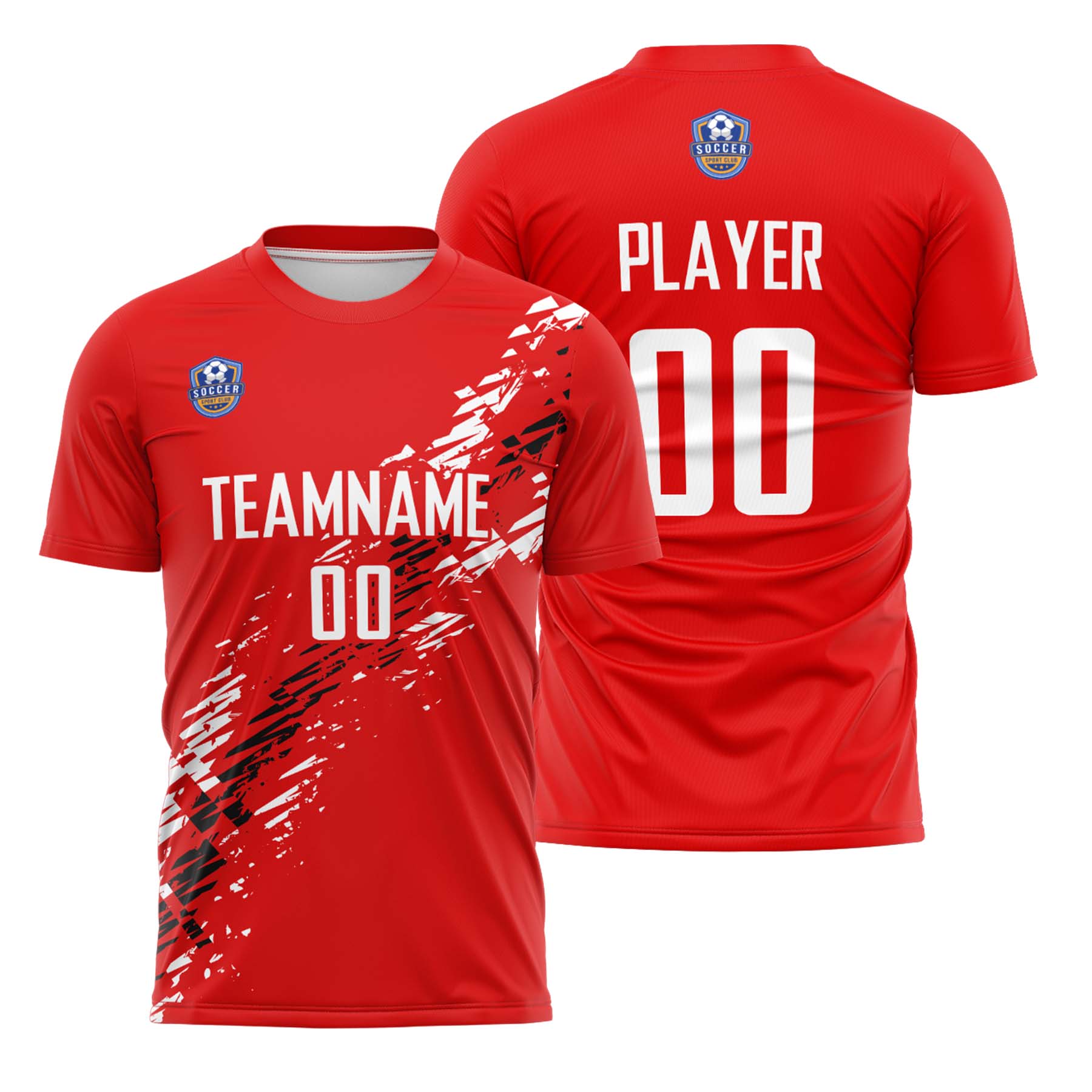 Custom Red Black Classic Soccer Training Sets Jersey For Adults/Kids