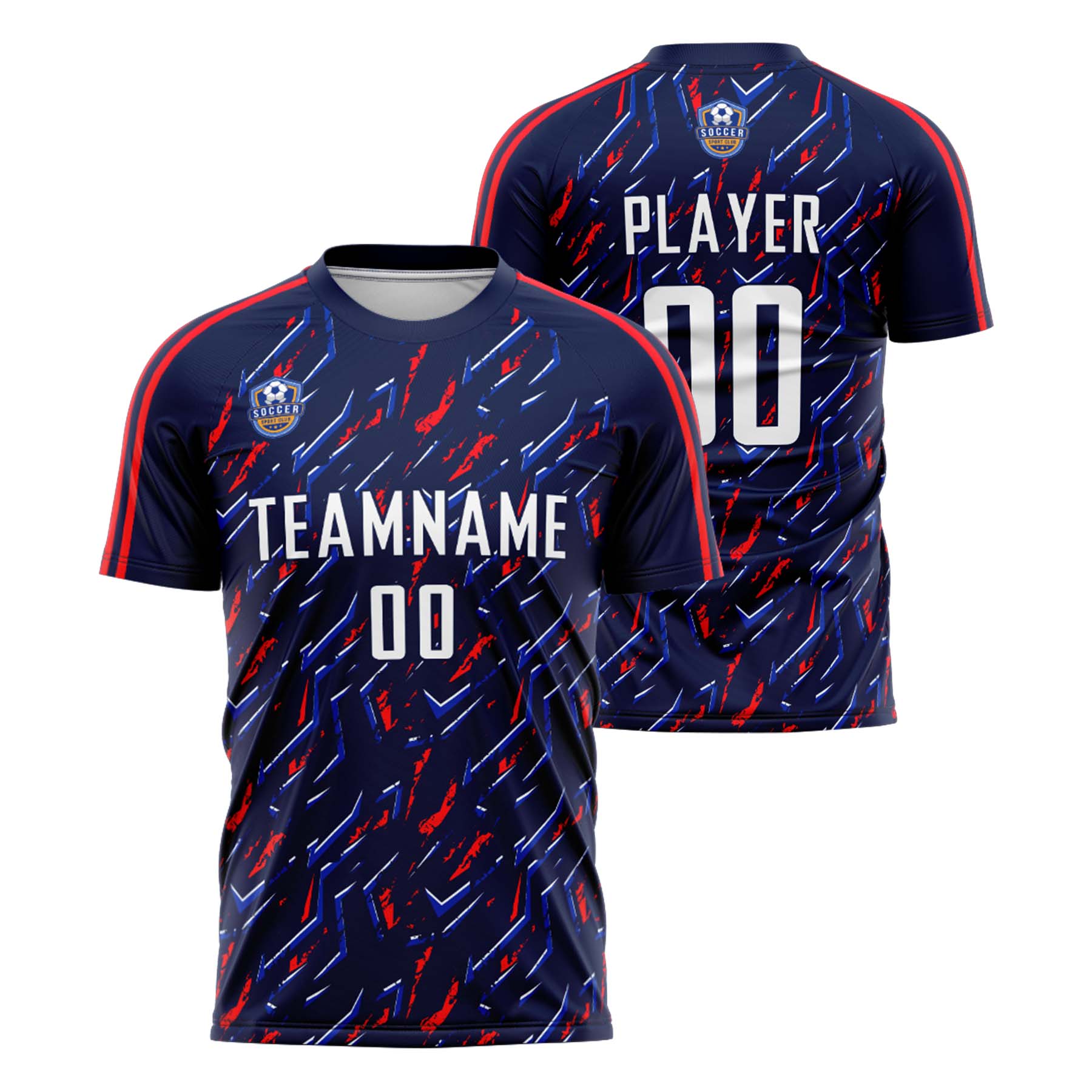 Custom Navy White Classic Soccer Training Sets Jersey For Adults/Kids