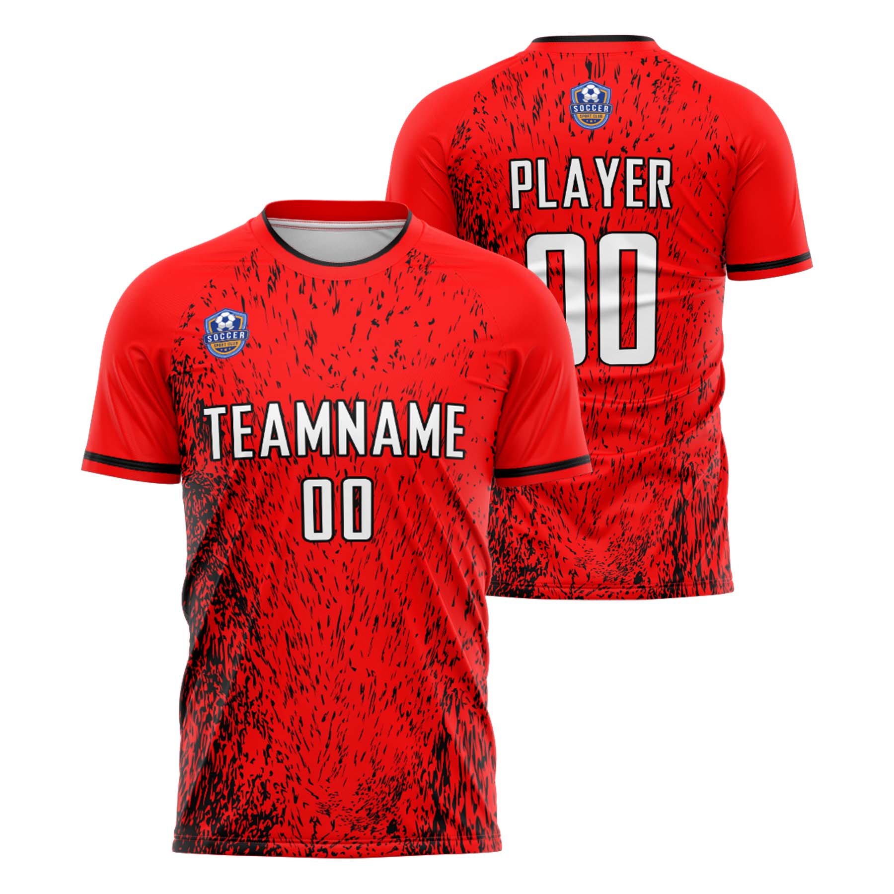 Custom Red Black Classic Soccer Training Sets Jersey For Adults/Kids
