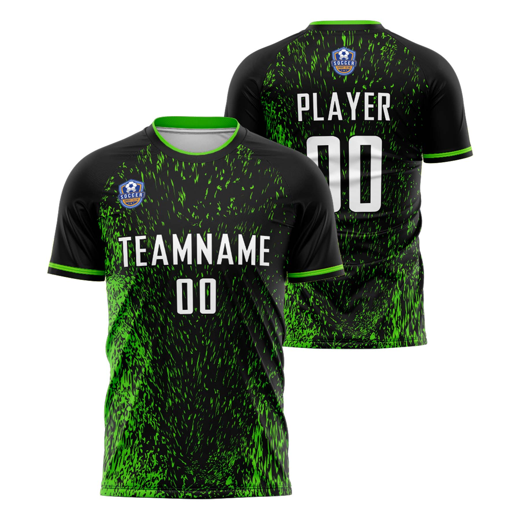 Custom Black Green Classic Soccer Training Sets Jersey For Adults/Kids