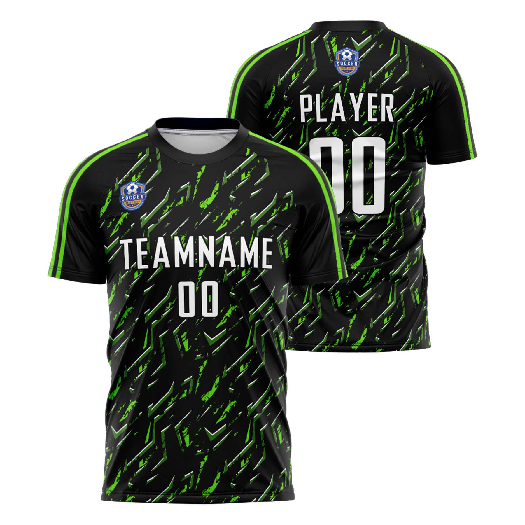 Custom Black Green Classic Soccer Training Sets Jersey For Adults/Kids