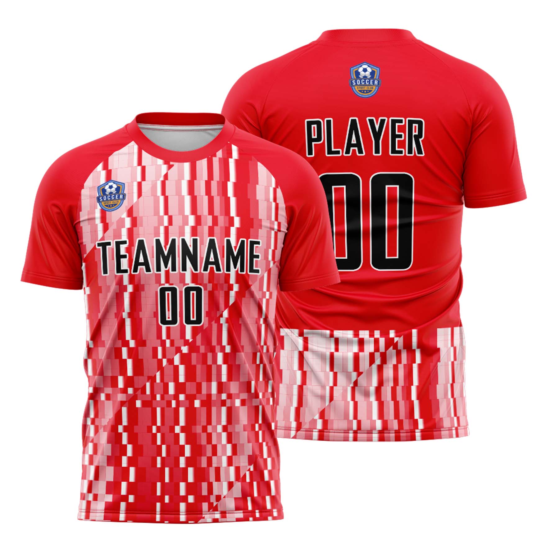 Custom Red Black Classic Soccer Training Sets Jersey For Adults/Kids