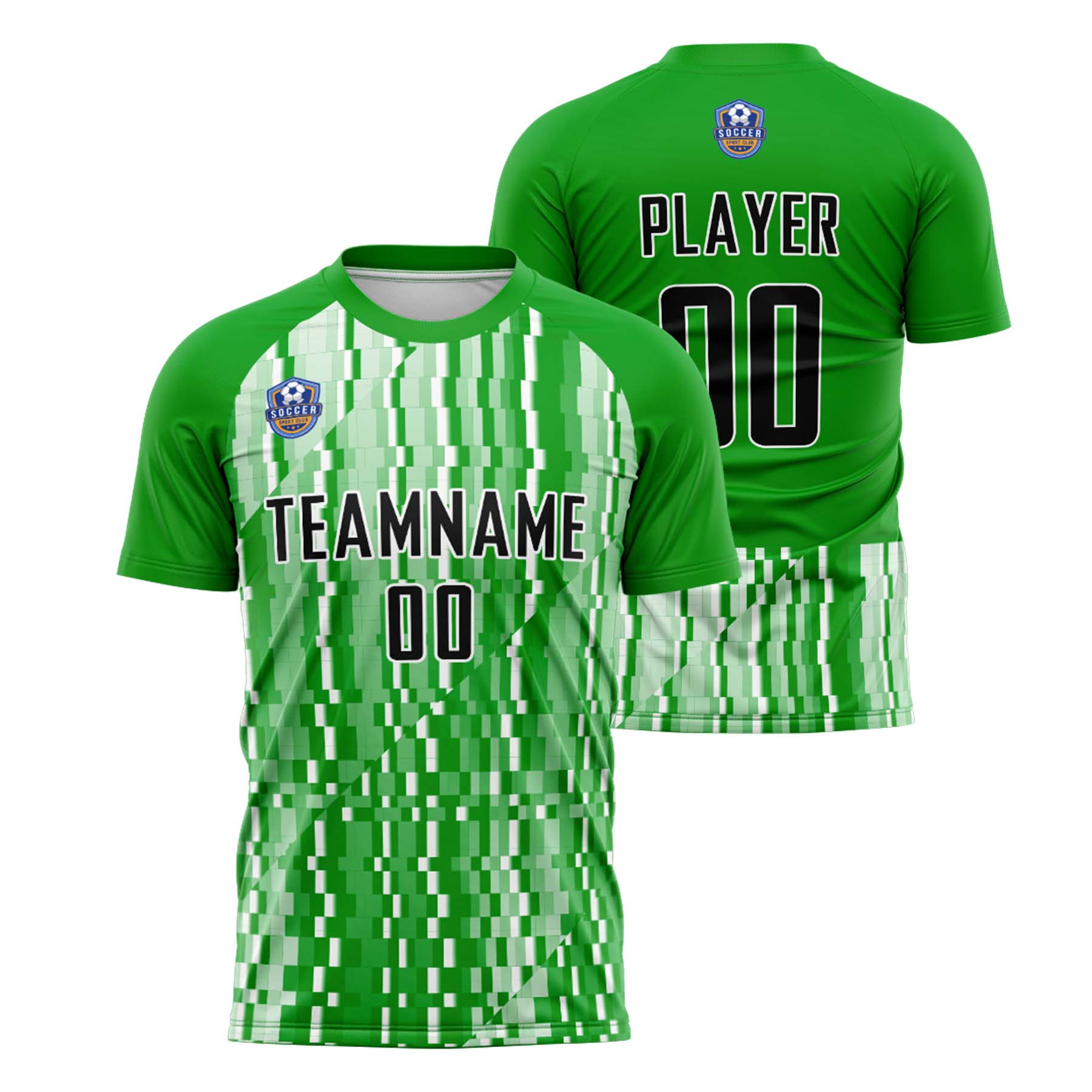 Custom Green Black Classic Soccer Training Sets Jersey For Adults/Kids