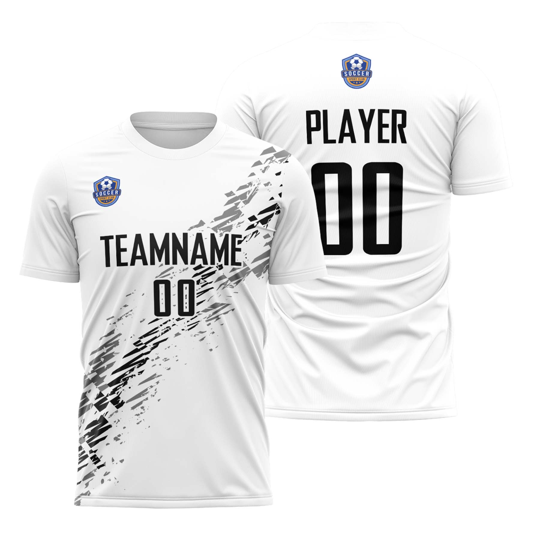 Custom White Black Classic Soccer Training Sets Jersey For Adults/Kids