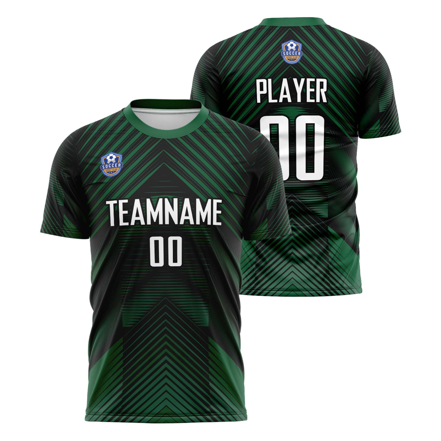 Custom Green Black Classic Soccer Training Sets Jersey For Adults/Kids