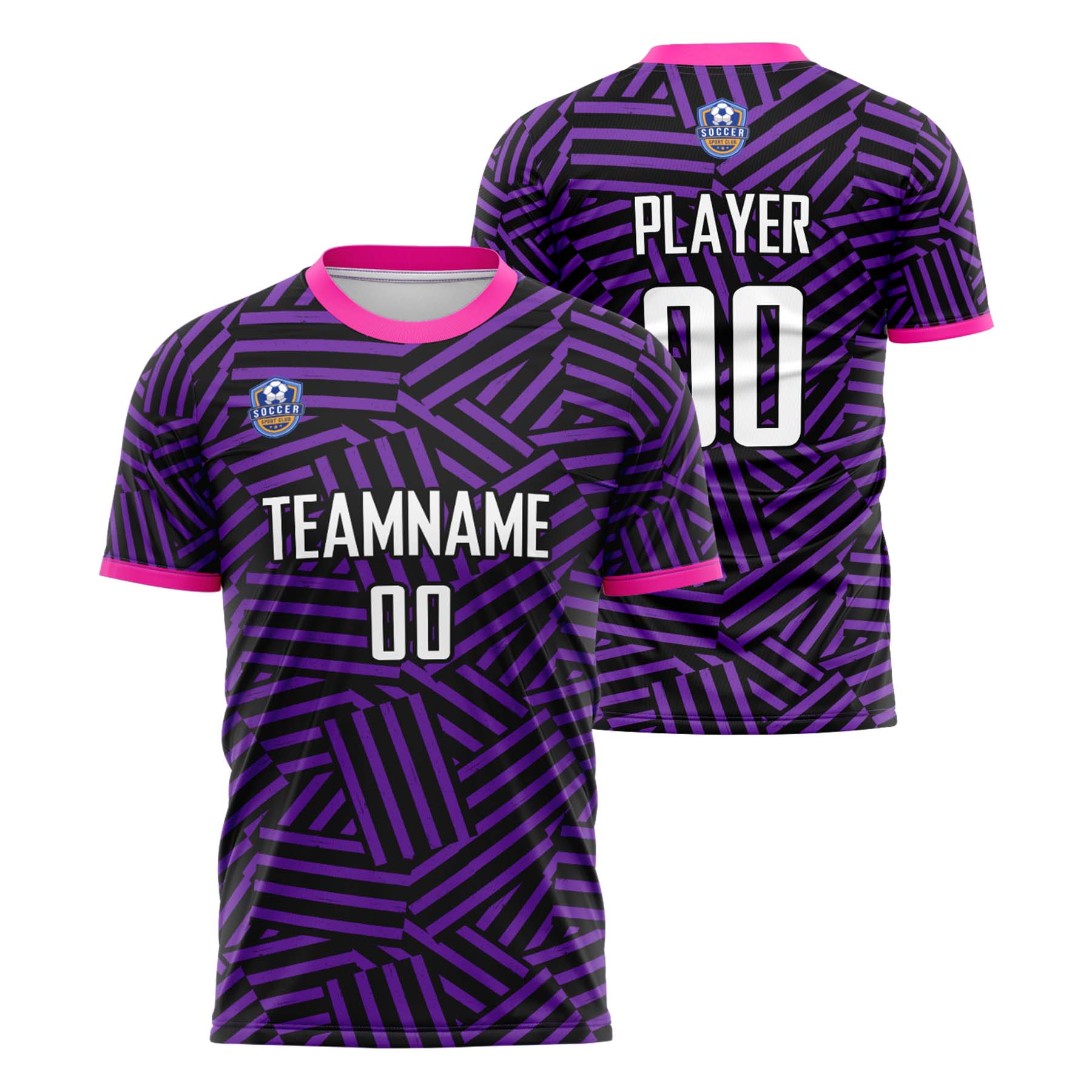 Custom Purple Black Classic Soccer Training Sets Jersey For Adults/Kids