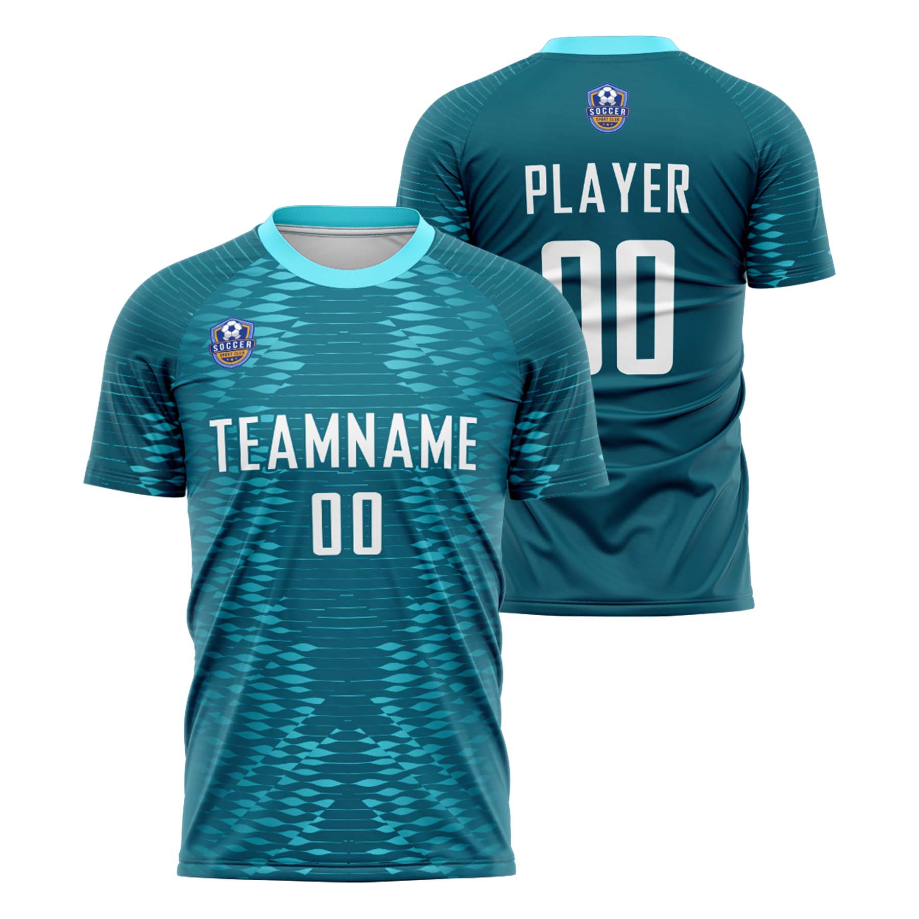 Custom Cyan White Classic Soccer Training Sets Jersey For Adults/Kids