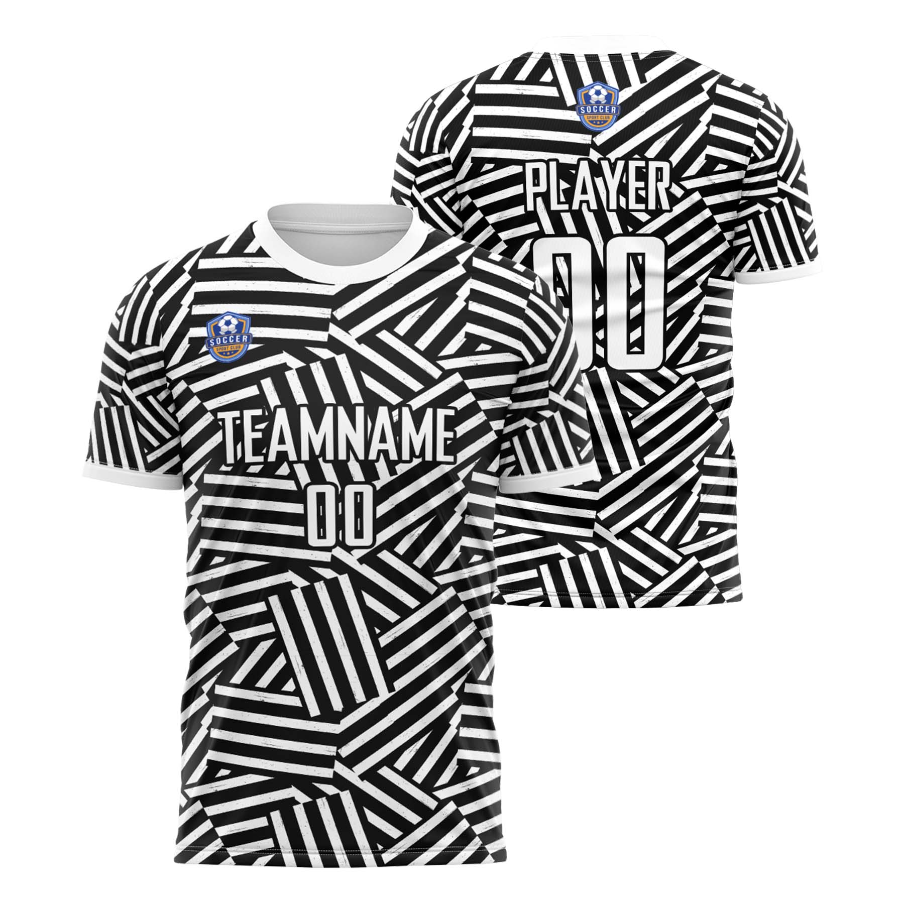 Custom White Black Classic Soccer Training Sets Jersey For Adults/Kids
