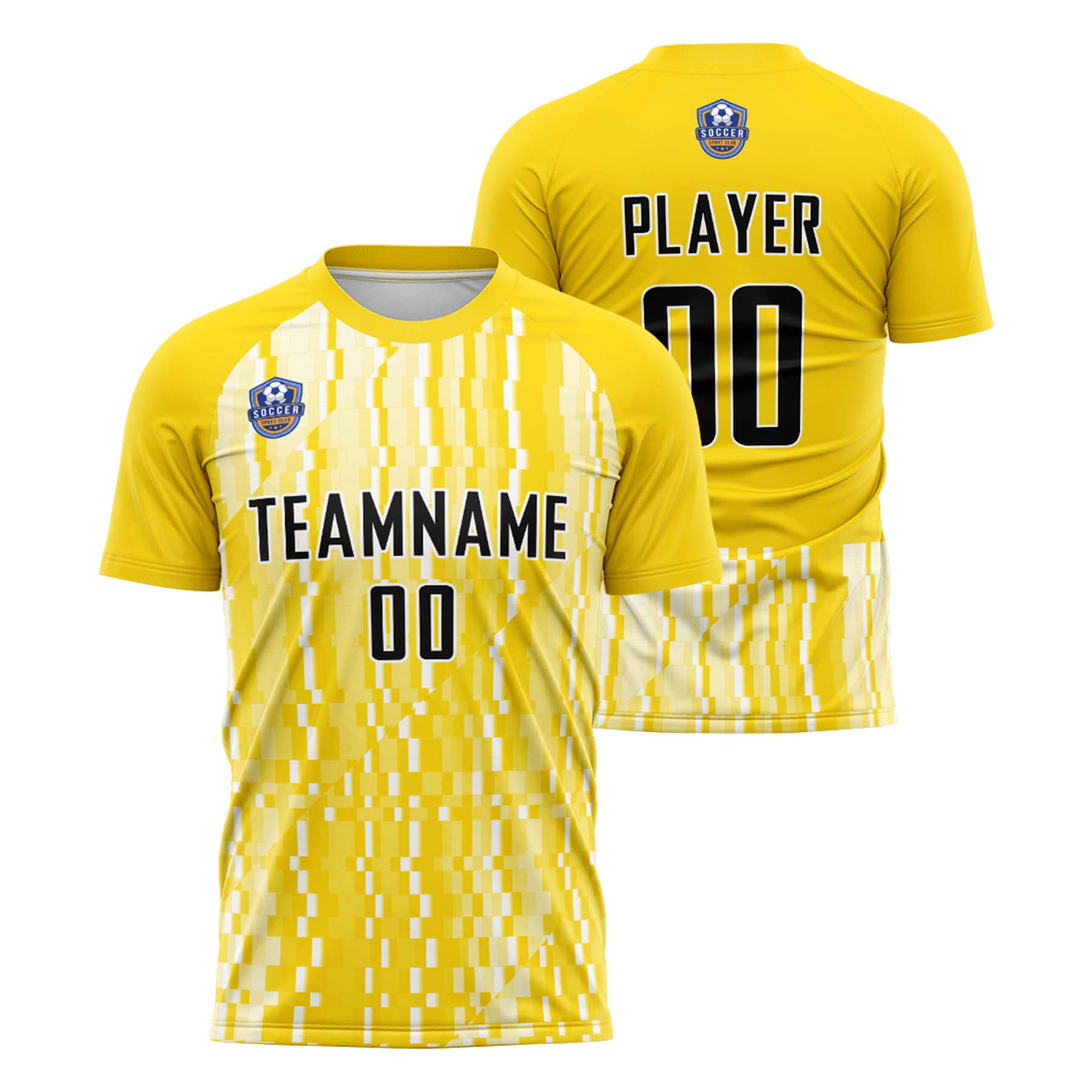 Custom Yellow Black Classic Soccer Training Sets Jersey For Adults/Kids