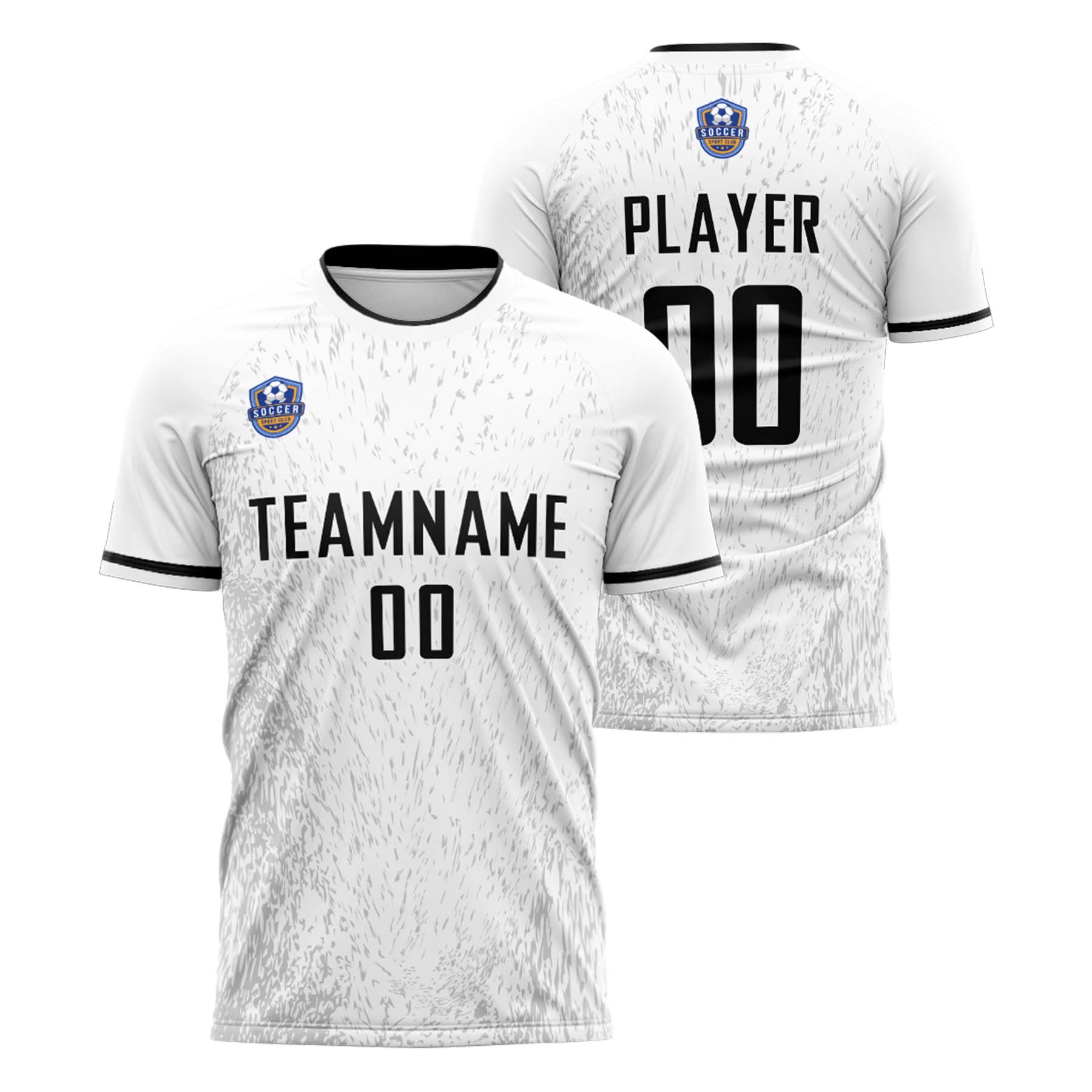 Custom White Black Classic Soccer Training Sets Jersey For Adults/Kids