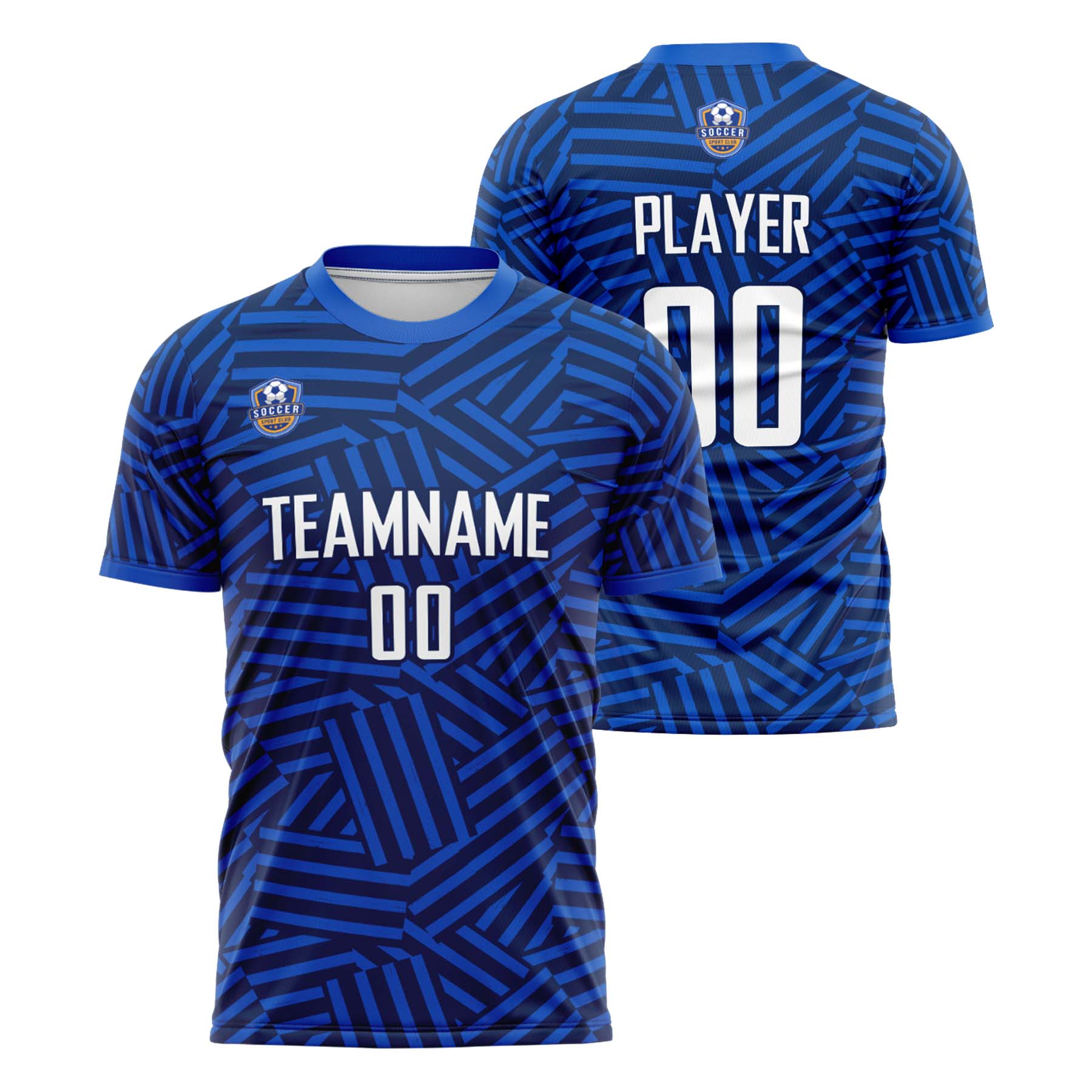 Custom Blue Navy Classic Soccer Training Sets Jersey For Adults/Kids