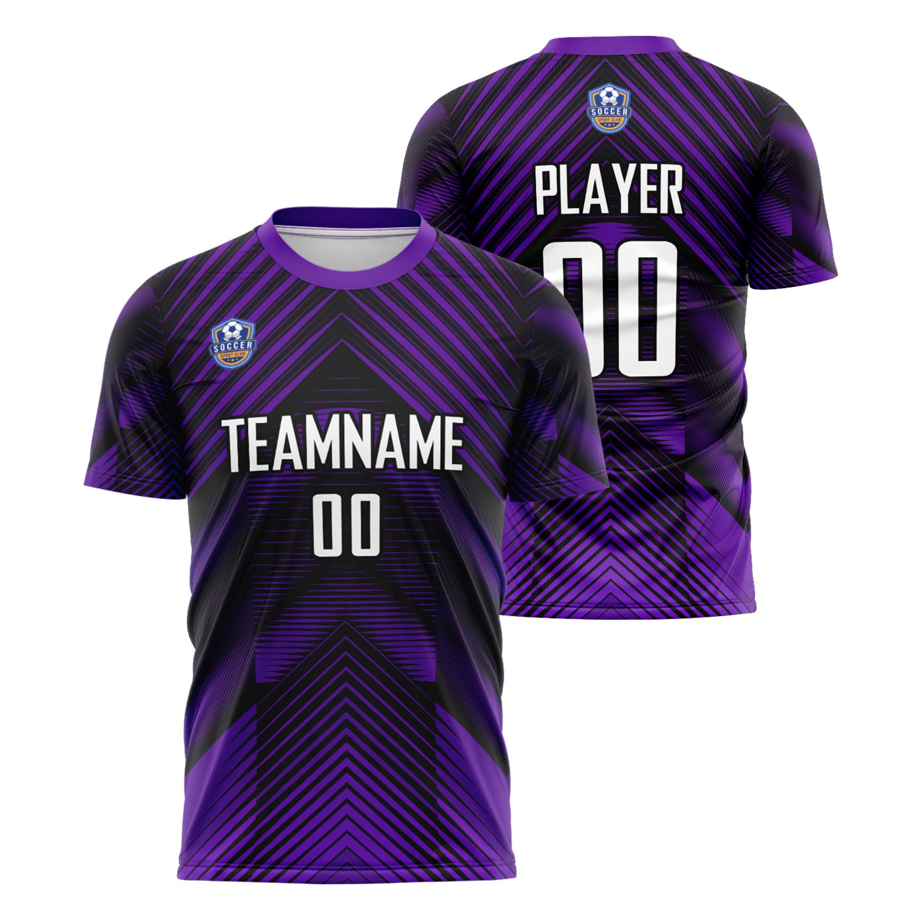 Custom Purple Black Classic Soccer Training Sets Jersey For Adults/Kids