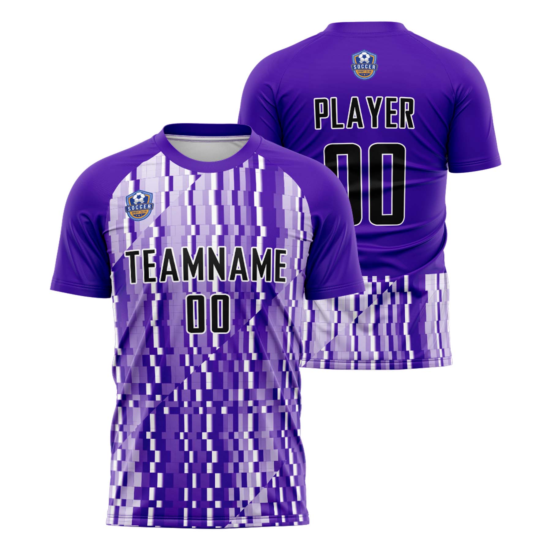Custom Purple Black Classic Soccer Training Sets Jersey For Adults/Kids