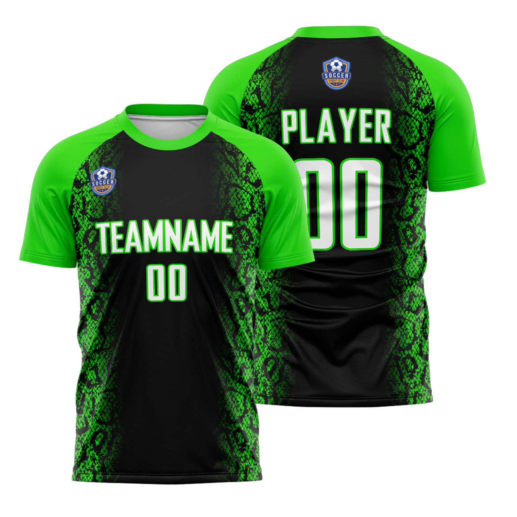 Custom Black Lime Green Classic Soccer Training Sets Jersey For Adults/Kids