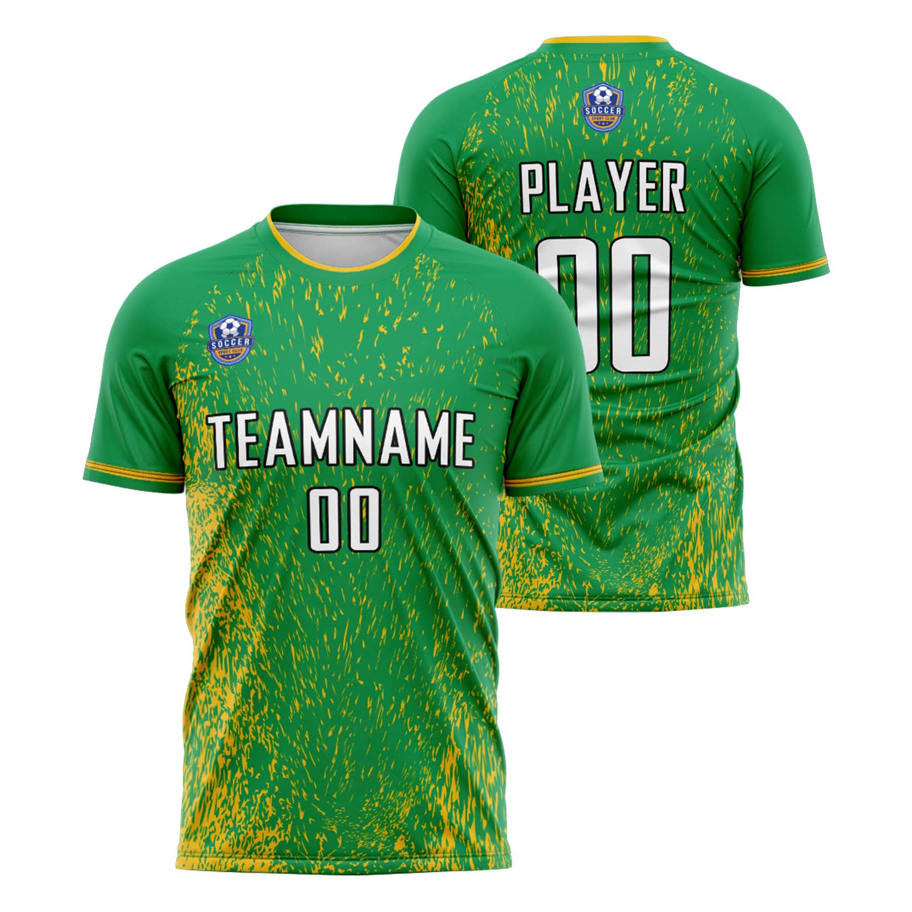 Custom Green Yellow Classic Soccer Training Sets Jersey For Adults/Kids