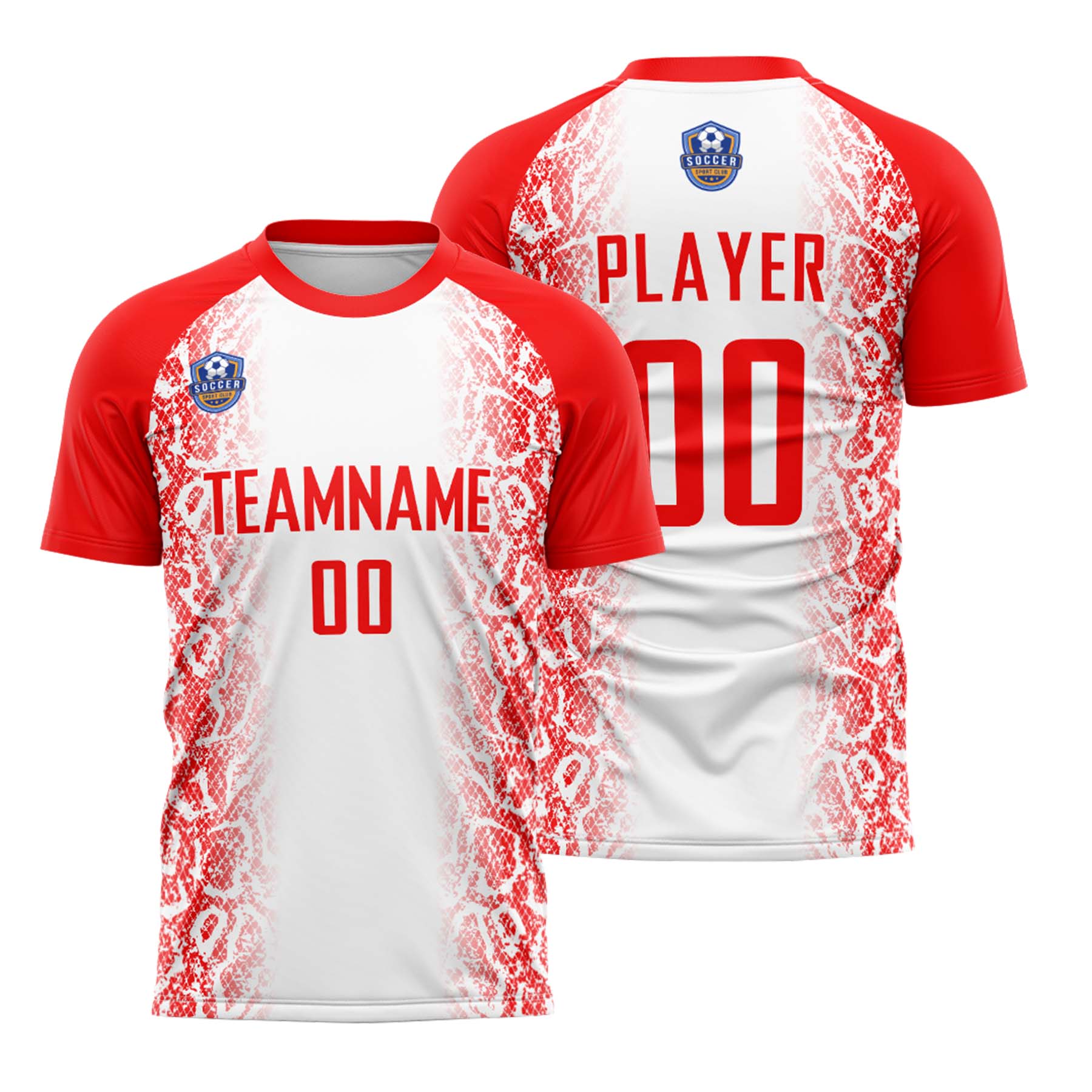 Custom White Red Classic Soccer Training Sets Jersey For Adults/Kids