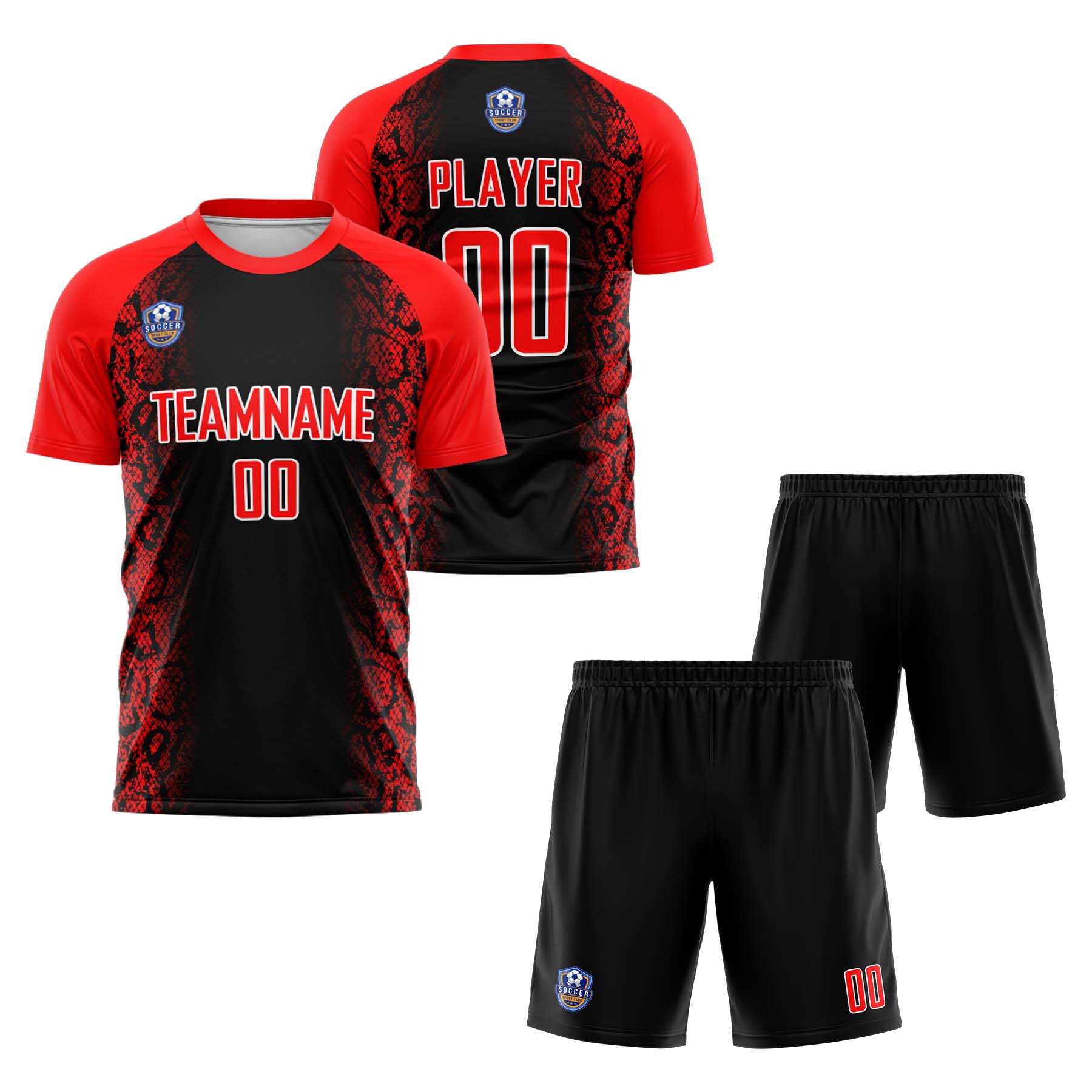 Custom Black White Classic Soccer Training Sets Jersey For Adults/Kids