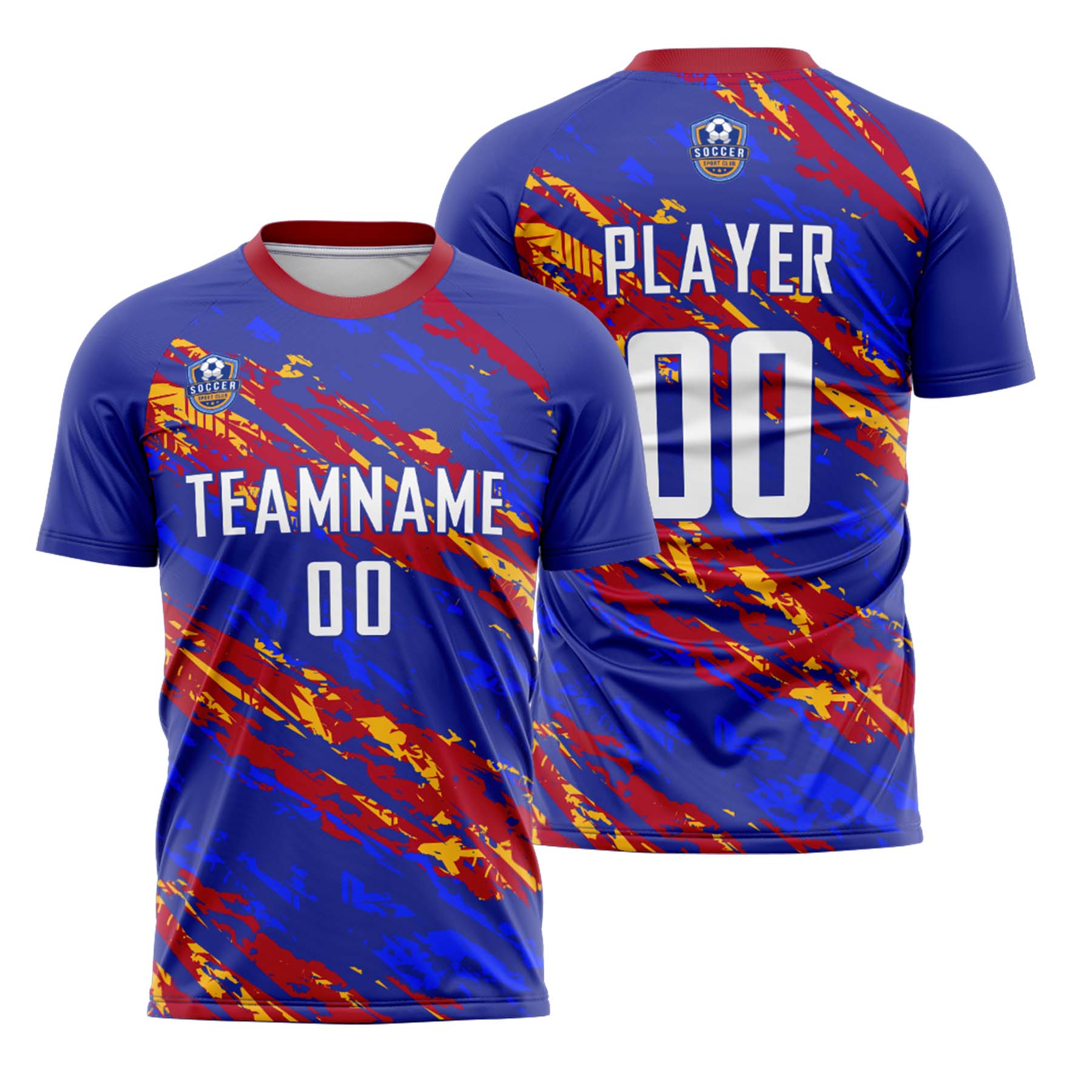 Custom Blue Red Classic Soccer Training Sets Jersey For Adults/Kids